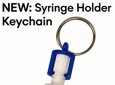 Llavero con clip para salina/jeringa normal - ¡Enfermeras, médicos y más! Foto 1 de 2