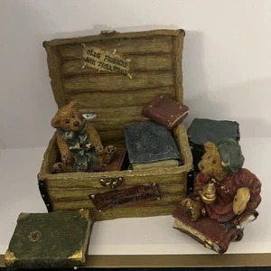 Boyds Bears Bears Bearstone Collection Bailey's Ol' Trunk with Two Figures 2003 - Imagen 1 de 13