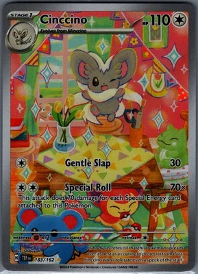 Cinccino Illustration Rare SV05: Temporal Forces 183/162 NM - Image 1 of 2