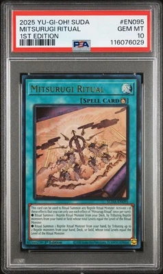 Yu Gi Oh! Suda Supreme Darkness En095 Mitsurugi Ritual 1st Ed PSA 10 GEM MINT - Image 1 of 3