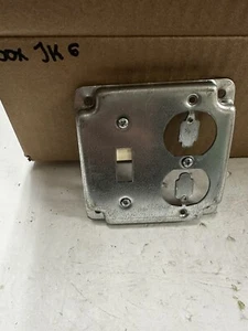 4 square Outlet and switch Raised COVER 5/8" ~ switch Outlet Metal Box Cover - Picture 1 of 1