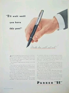 1943 vintage Parker 51 print ad. The world's most wanted pen, Wartime Advertisem - Picture 1 of 1