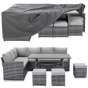 7 Pieces Outdoor Rattan Sectional Sofa Patio Furniture Set w/ Protection Cover - Picture 1 of 154