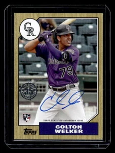 2022 Topps Update Colton Welker RC Autograph #87BA-CW - Picture 1 of 2