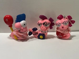 Gusi Gusalindos 3 x Promo Figur Comicfigur Yolanda 1986 Spain Schnecke rosa - Bild 1 von 4