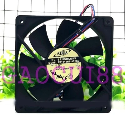 ADDA AD1212HB-A76GL DC12V 0.37A 12025 chassis cooling fan 3pin NEW 1PC - Image 1 of 4