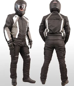 TUTA MOTO GIACCA SECONDA + PANTALONI TESSILI CON RIMOZIONE. PROTEZIONI QUAD - Foto 1 di 14