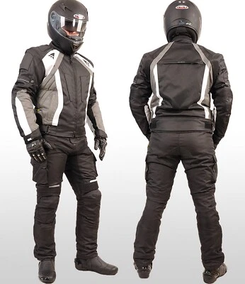 MOTORRADKOMBI ZWEITEILER JACKE + HOSE TEXTIL MIT HERAUSNEHMB. PROTEKTOREN QUAD - Bild 1 von 4