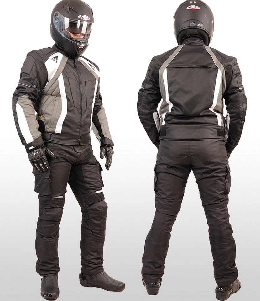 MOTORRADKOMBI ZWEITEILER JACKE + HOSE TEXTIL MIT HERAUSNEHMB. PROTEKTOREN QUAD - Bild 1 von 4