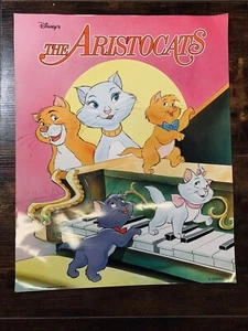 Vintage Large Official Disney 90s Poster Print The Aristocats - Picture 1 of 7