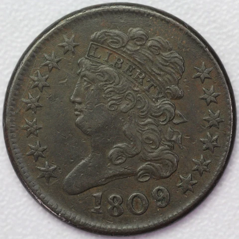 1809/6 Classic Head Half Cent - About Uncirculated Details Cover