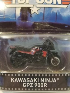 Hot Wheels Top Gun Kawasaki Ninja 900 GPZ 900R Retro Entertainment Black ZX900A - Picture 1 of 8