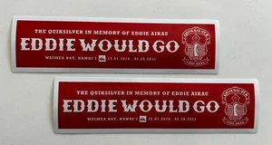 Eddie Would Go STICKER Set Surf Stickers 2010 Vintage Surf T&C Volcom Rvca Fcs - Picture 1 of 7