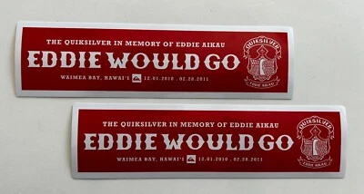 Eddie Would Go STICKER Set Surf Stickers 2010 Vintage Surf T&C Volcom Rvca Fcs - Image 1 of 4