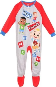 Cocomelon Toddler Boys Gray Footed Blanket Sleeper Pajama Size 2T 3T 4T - Picture 1 of 5