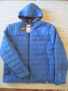 Chaqueta acolchada Hummel North para hombre 3XL azul tejida con capucha duradera antidesgarro nueva con etiquetas - Imagen 1 de 17