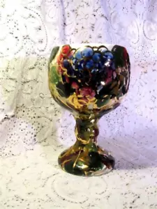 OOAK - CALPOTTER VINTAGE MEHRFARBIGE KERAMIK - LG KELCH/KOMPOTT - Bild 1 von 7