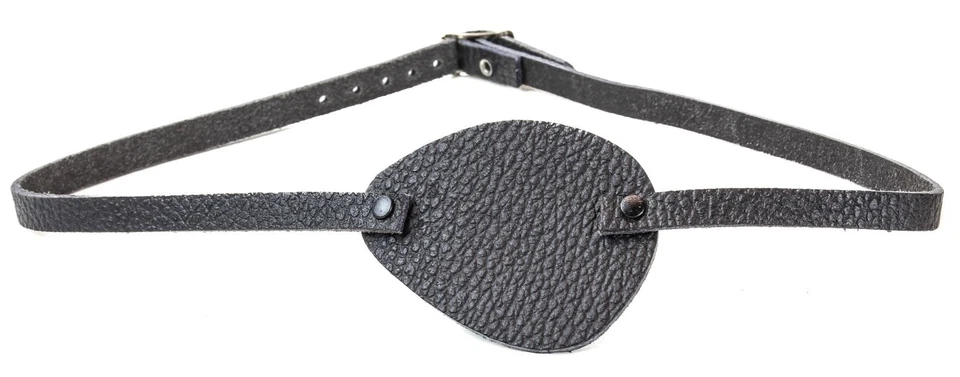 Leather Black Pirate Eye Patch Halloween Costume Party Cosplay Fancy Buckle Back - Image 1 of 1