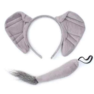 Elephant Dress Up Ears and Tail Headband Halloween Fancy Dress (#H1) - Picture 1 of 4