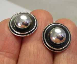 Estate Vintage Unusual Sterling Silver JOHN L DENMARK Scandinavian Cufflinks - Picture 1 of 4