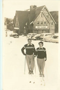Sportsland Ski Chalet owners the Beavers Winter Park RPPC Vintage Postcard - Picture 1 of 2