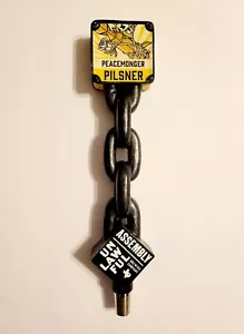 Unlawful Assembly Brewing Co Texas Chain Link 12.5” Beer Tap Handle Knob Pilsner - Picture 1 of 9