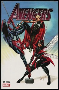 Avengers #1 (2016-2018) ~ Variante Campbell ~ Marvel Comics ~ (FN) - Imagen 1 de 2