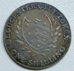 Gloucester City Silver Shilling Token 19th Century D8 Saunders & Butt 1811 - Picture 1 of 2