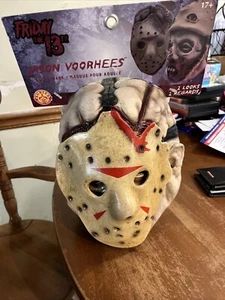 Jason Double Mask Friday the 13th Halloween Adult DOUBLE MASK 2 In 1 Style RARE - Picture 1 of 5