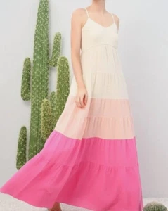 Julie Brown Davie Pink Ombré Maxi Dress S - Picture 1 of 7