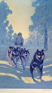 Fred Machetanz, Rarin' to Go, S/N LE Lithographie, handsigniert vom Künstler - Bild 1 von 2