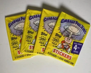 1986 Garbage Pail Kids 4th Series Rare 4 Unopened Wax Packs - Picture 1 of 2