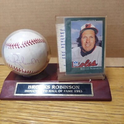 Brooks Robinson Signed OMLB Induction To Hall Of Fame Encapsulated W Card COA - Image 1 of 4