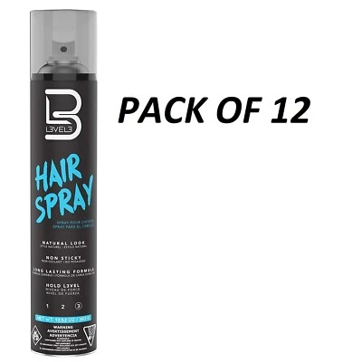 L3 Level 3 Hair Spray - Long Lasting and Strong Hold Hair Spray - PACK OF 12 - Image 1 of 2