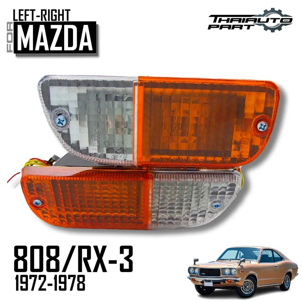 Par de luces de giro delanteras de estacionamiento para Mazda Rotary Rx3 808 Rx4 929 72-78 Foto 1 de 4