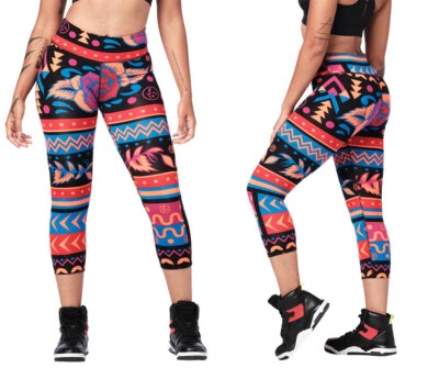 Leggings Capri Zumba Dance Tribe Perfectos - Viva La Rojo ~ XS S L XXL ~ Envío Gratis Foto 1 de 2