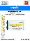 HEITECH Power-Accu NiMH 200mAh 6F22 9V E-Block 8.4V Battery 1 Blister