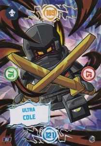 Lego Ninjago Series 9 TCG Card No. 51 Ultra Cole - Picture 1 of 1