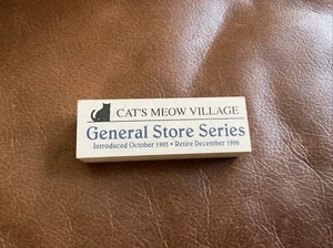 Cat’s Meow Village~Retirement Commemorative Block~General Store Series~New - Picture 1 of 2