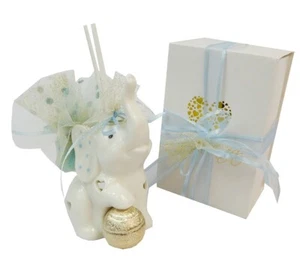 Bomboniera Battesimo Nascita Scatola Elefantino Celeste Diffusore Led - Foto 1 di 1