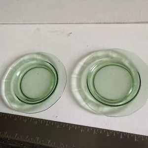 green depression glass dessert plates 2 - Picture 1 of 7