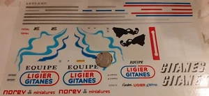 decals decalcomanie pour ligier equipe gitanes sur leyland 1/43 - Imagen 1 de 1