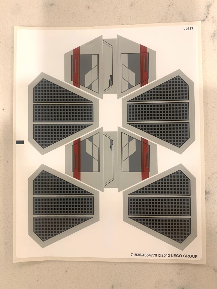 LEGO STICKER SHEET for 9494 Anakin's Jedi Interceptor, New & Genuine - Image 1 of 1