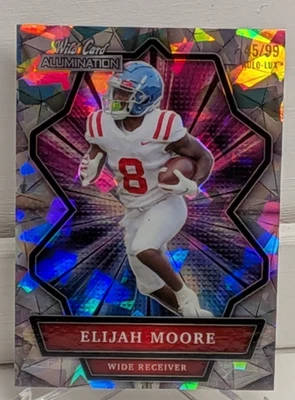 Elijah Moore 2021 Wild Card Alumination Holo-Lux #ABC-38 Silver Crystals  /99 - Image 1 of 4