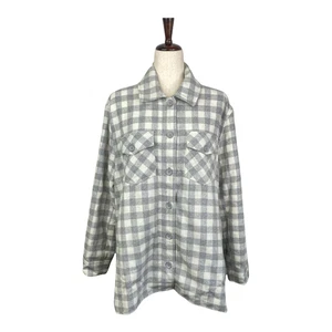 Emory Park Womens Plaid Button-Up Flannel Shirt Medium B78 - Picture 1 of 5