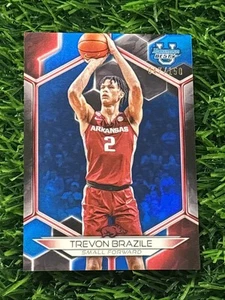 2023-24 Bowman U Best Blue Refractor /150 Trevon Brazile #5 Arkansas Razorbacks - Picture 1 of 2