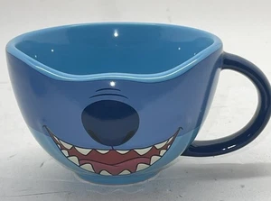 Disney Parks Lilo Stitch Stitch's Smile Ceramic Face Coffee Tea Mug Blue Cup - Picture 1 of 6