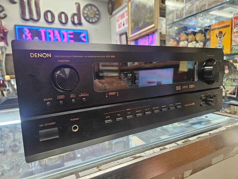 DENON AVR-3802 AV SURROUND RECEIVER AMPLIFIER ONLY 7.1 CHANNEL- W/ REMOTE BUNDLE - Image 1 of 4