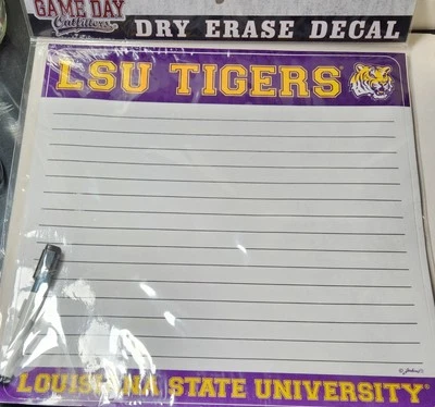 University Of LSU Tigers Collectible Premium Dry Erase Decal (13"T×13"W) Tough  - Image 1 of 3