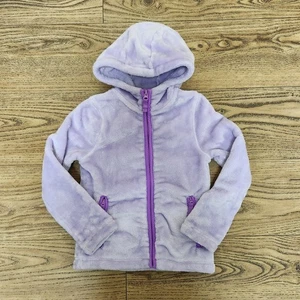 Lands' End kleine Mädchen weichster Fleece-Hoodie gebraucht, in einwandfreiem Zustand lila Größe XS 4/5 durchgehender Reißverschluss - Bild 1 von 7
